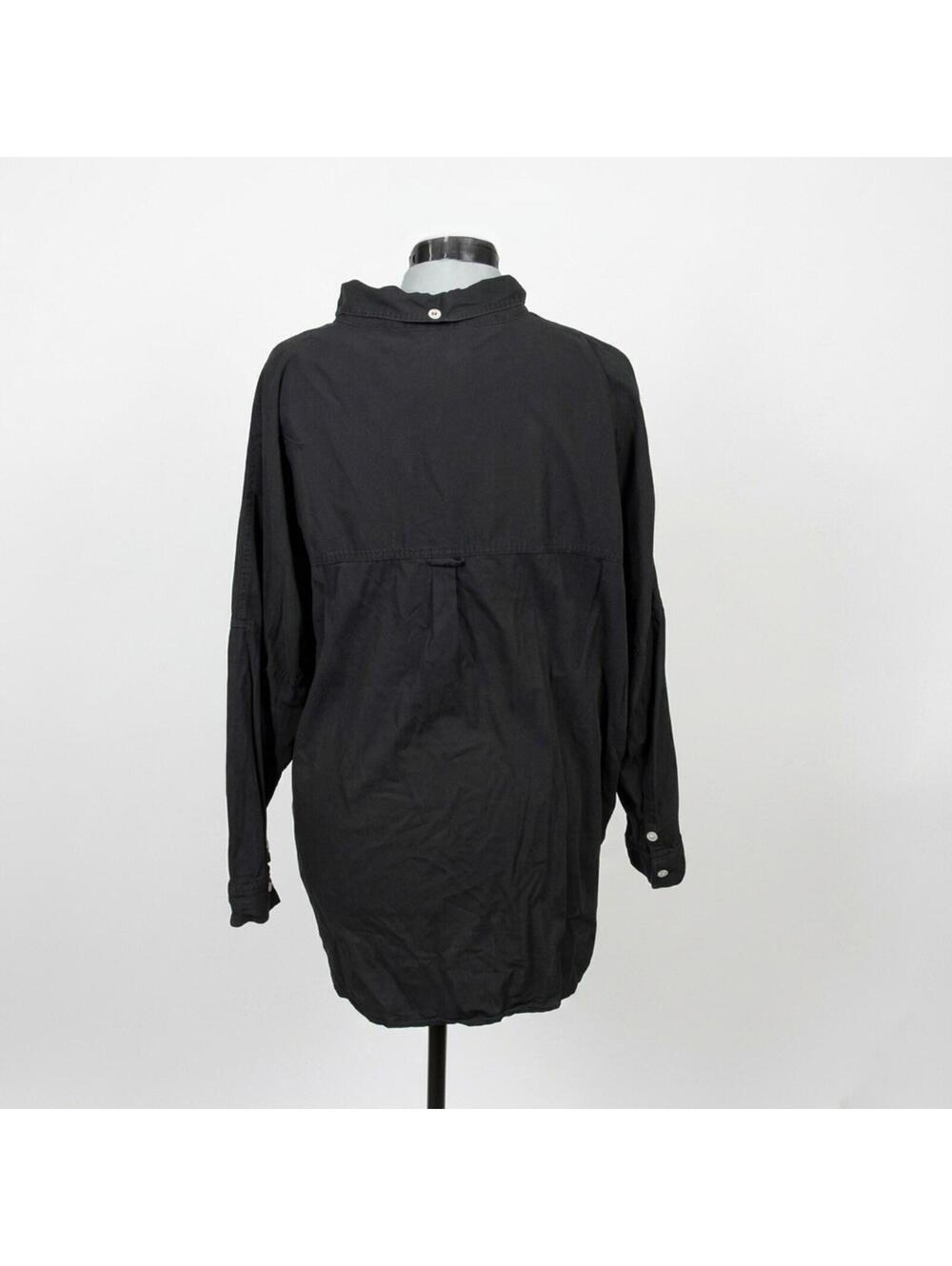 American Eagle Black Button Up Blouse (L) - Picture 3 of 4